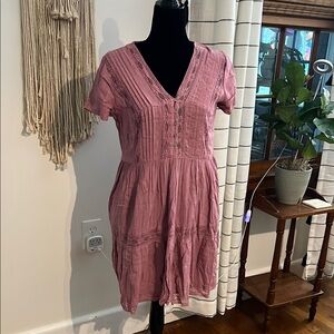 Lucky Brand Pink Lace Dress